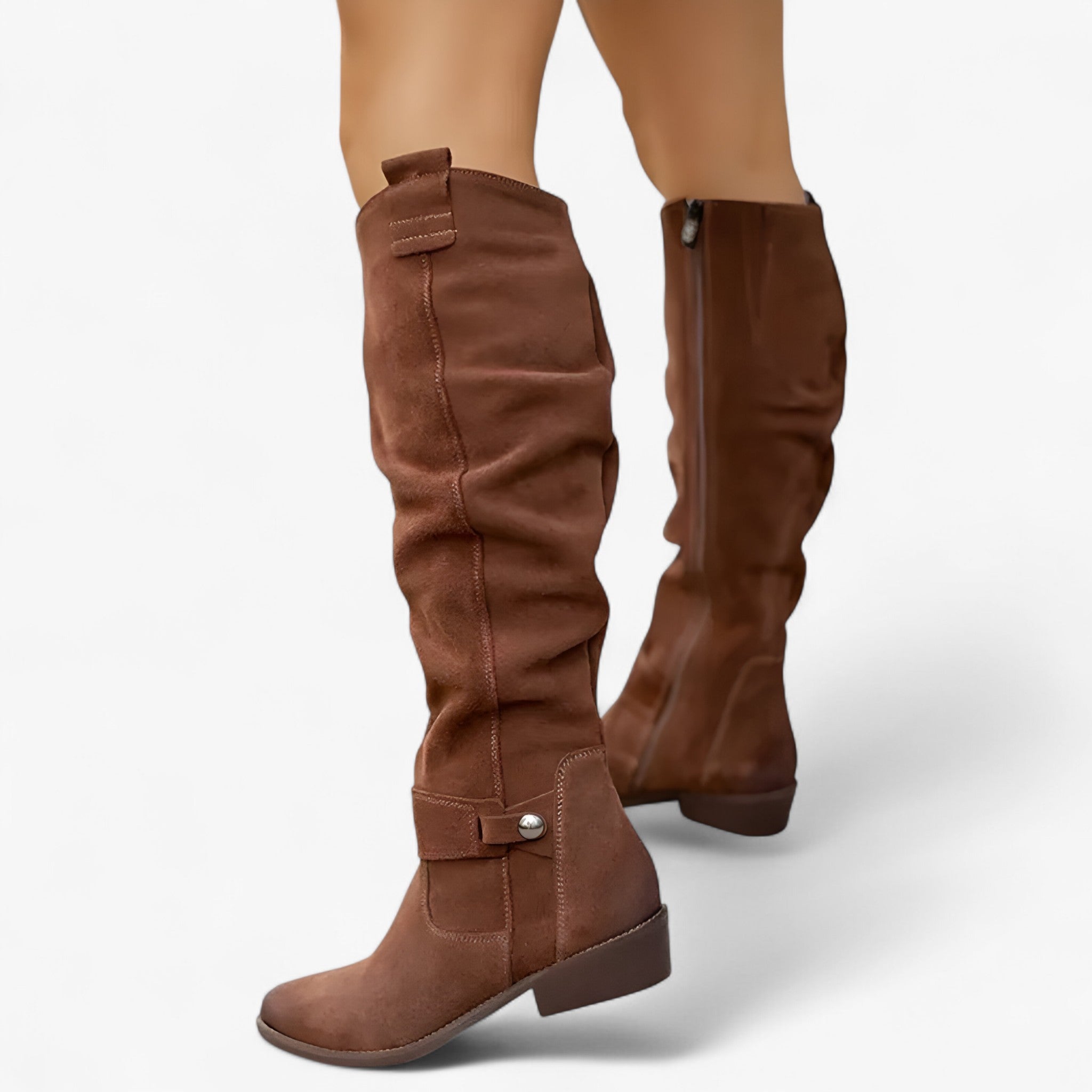 Jianna | Støvler i ruskind - Mørkebrun - shoes - {{ product_tags }