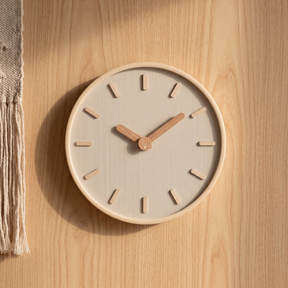 DashClock Lydløst Vægur i Træ - Varm Eg - Wall Clocks - {{ product_tags }