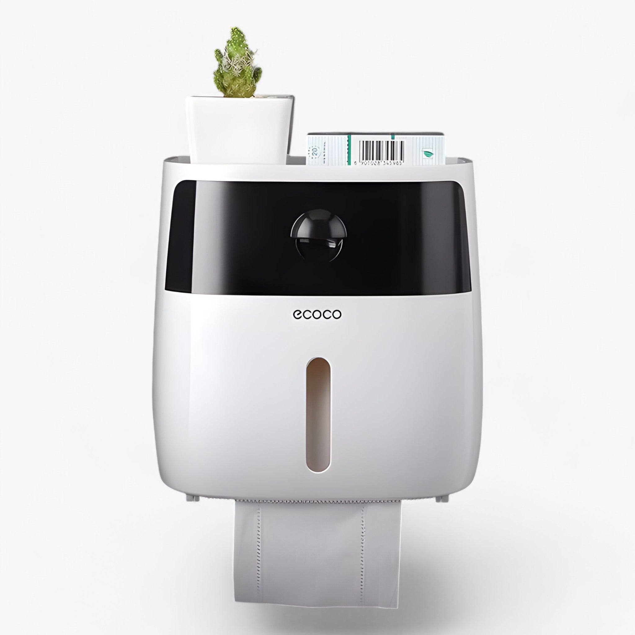 Toalettrulleholder | Vandtæt dispenser - Opbevaringsløsning til badeværelset - D-Sort - house & garden - {{ product_tags }