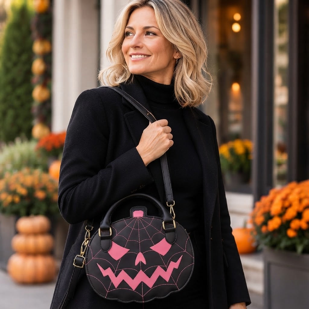 Græskar Håndtaske i Kunstlæder - Halloween Accessory