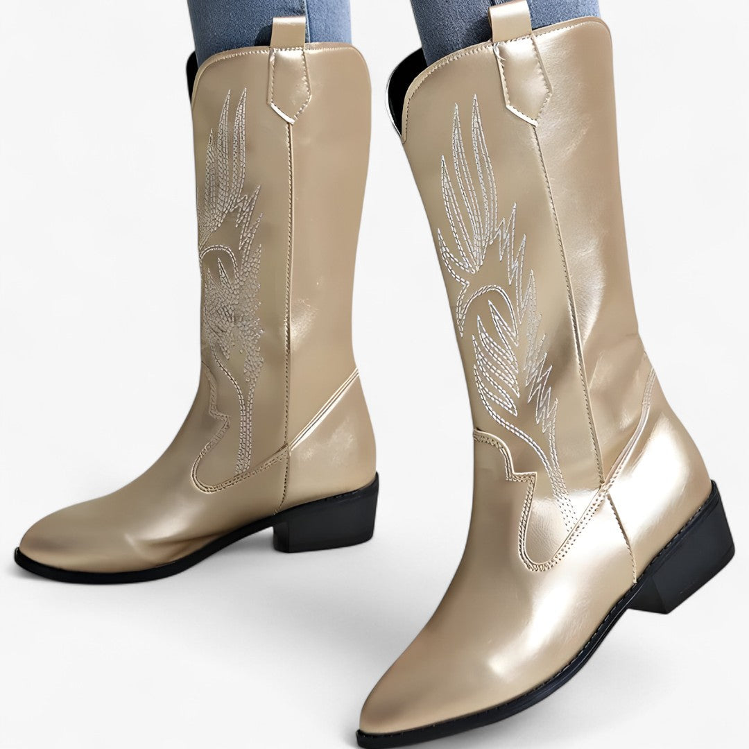 Rosana | Metalliserede cowboystøvler - - Rosana | Metalliserede cowboystøvler - €25 - {{ product_tags }
