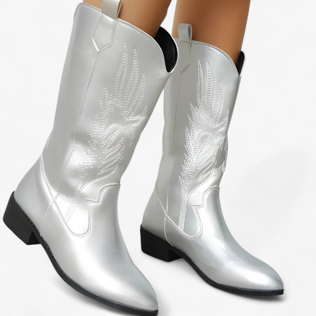 Rosana | Metalliserede cowboystøvler - - Rosana | Metalliserede cowboystøvler - €25 - {{ product_tags }