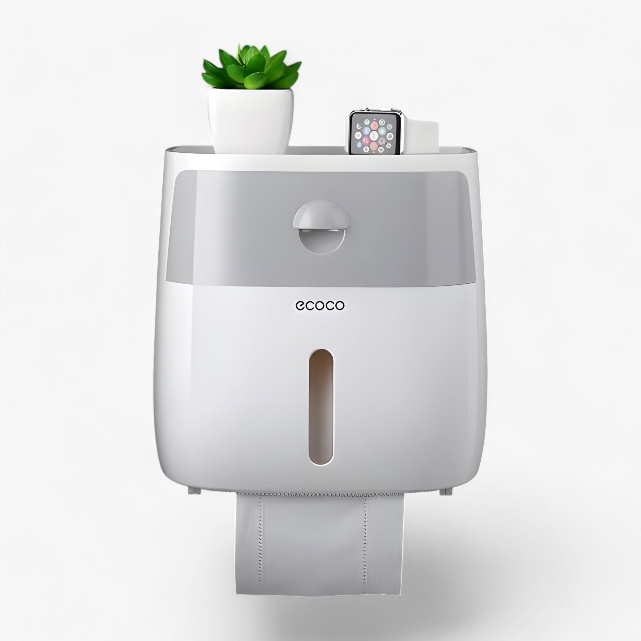 Toalettrulleholder | Vandtæt dispenser - Opbevaringsløsning til badeværelset - D-Grå - house & garden - {{ product_tags }