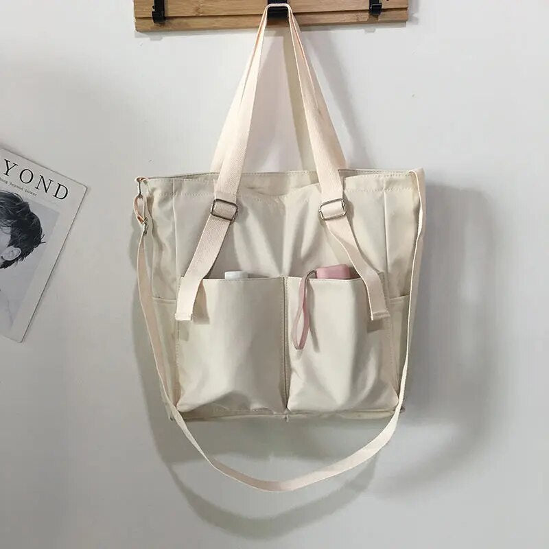 Aurelia - Vandtæt stor canvas tas - Hvid - Aurelia - Vandtæt stor canvas tas - €25 - {{ product_tags }
