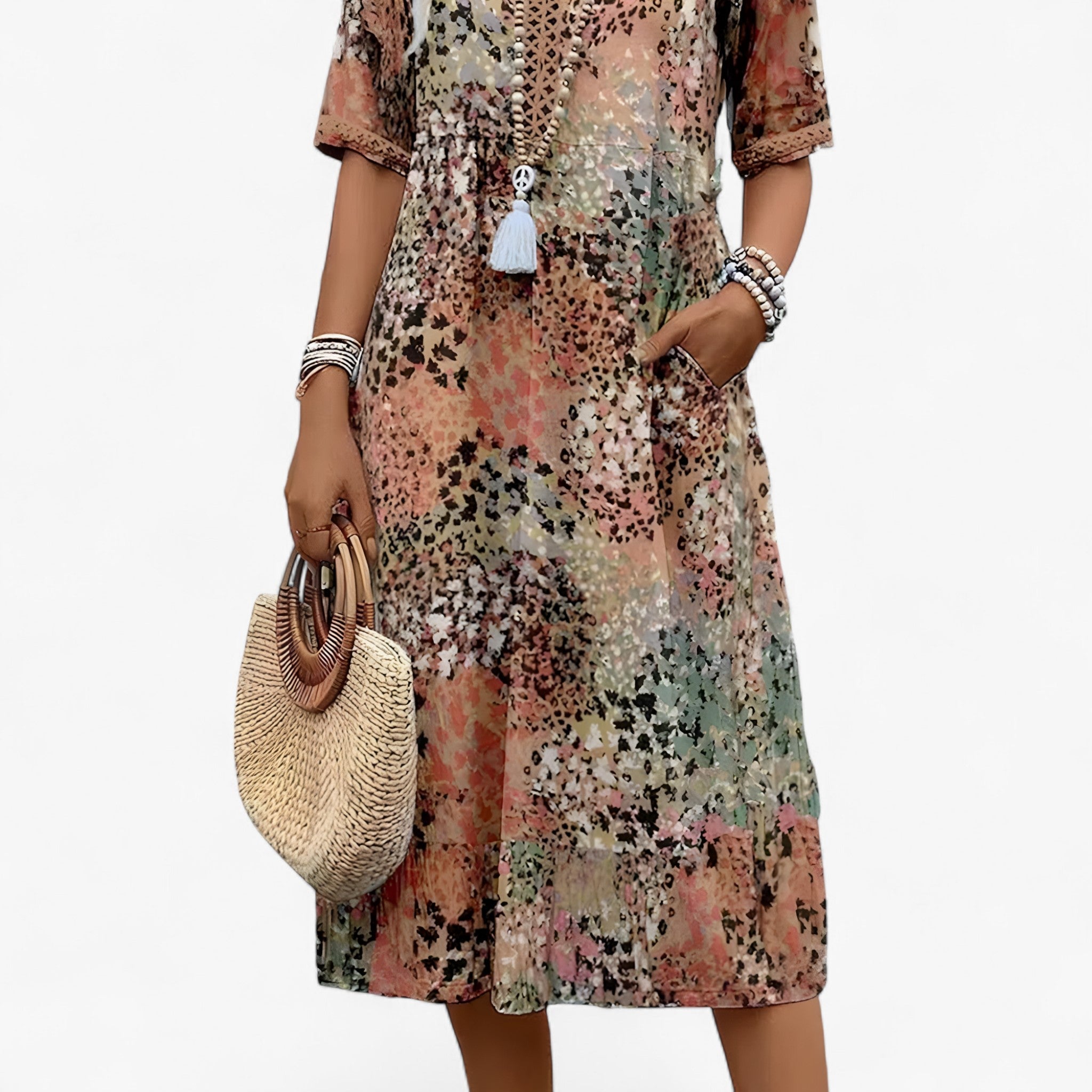 Patricia - Kjole med blomsterprint - - women's fashion - {{ product_tags }