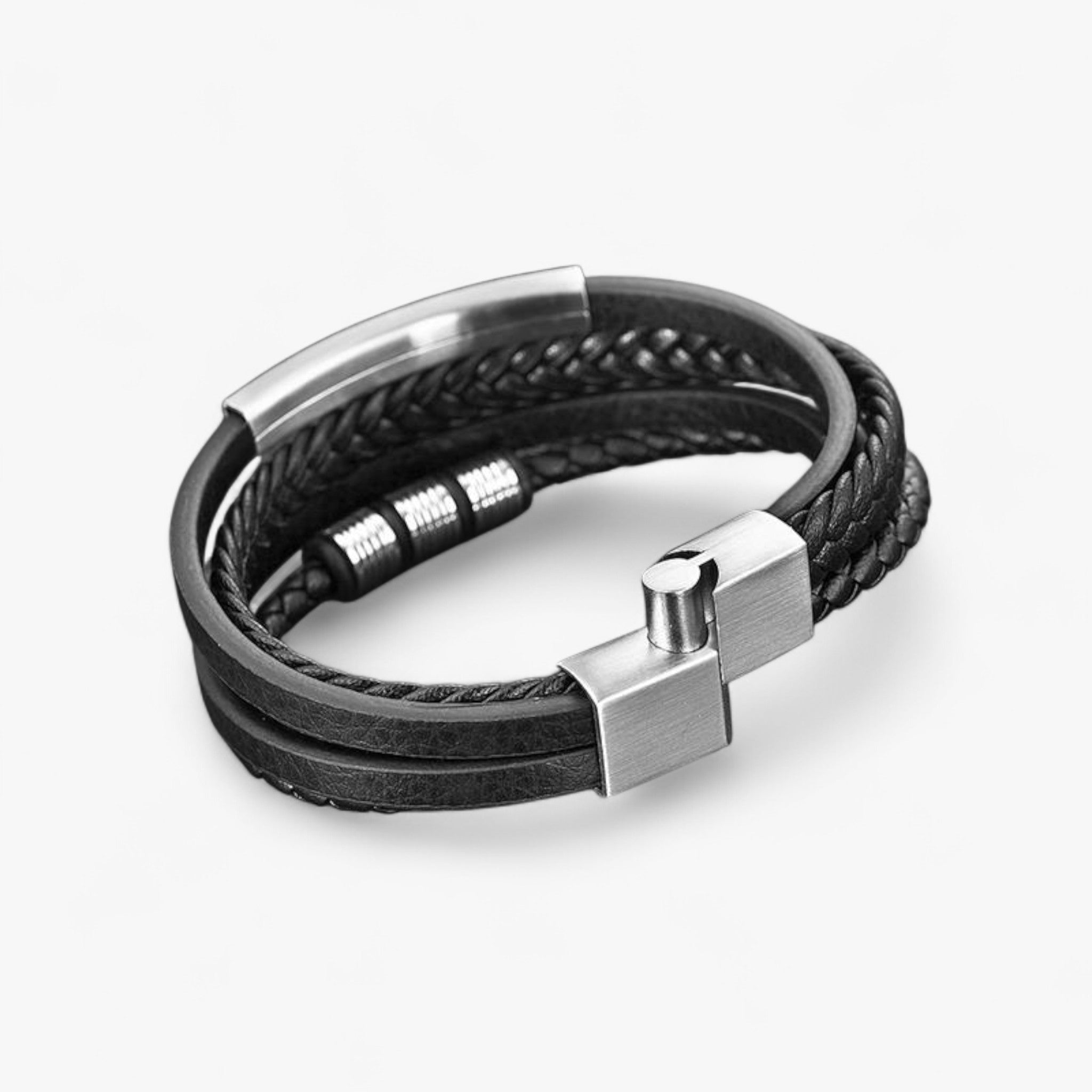 Multistribet flettet armbånd til mænd - - Multistribet flettet armbånd til mænd - €25 - {{ product_tags }