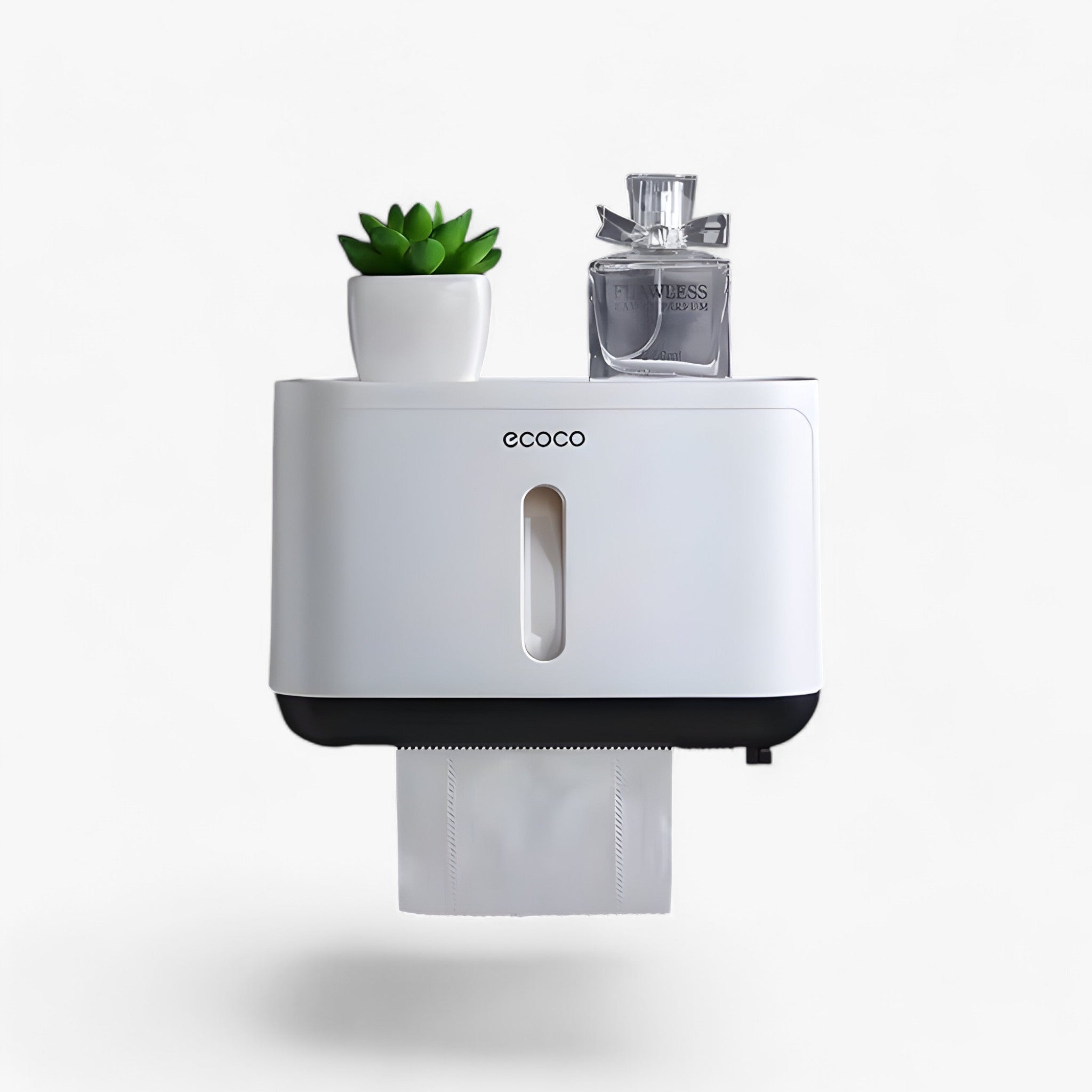 Toalettrulleholder | Vandtæt dispenser - Opbevaringsløsning til badeværelset - E-Sort - house & garden - {{ product_tags }