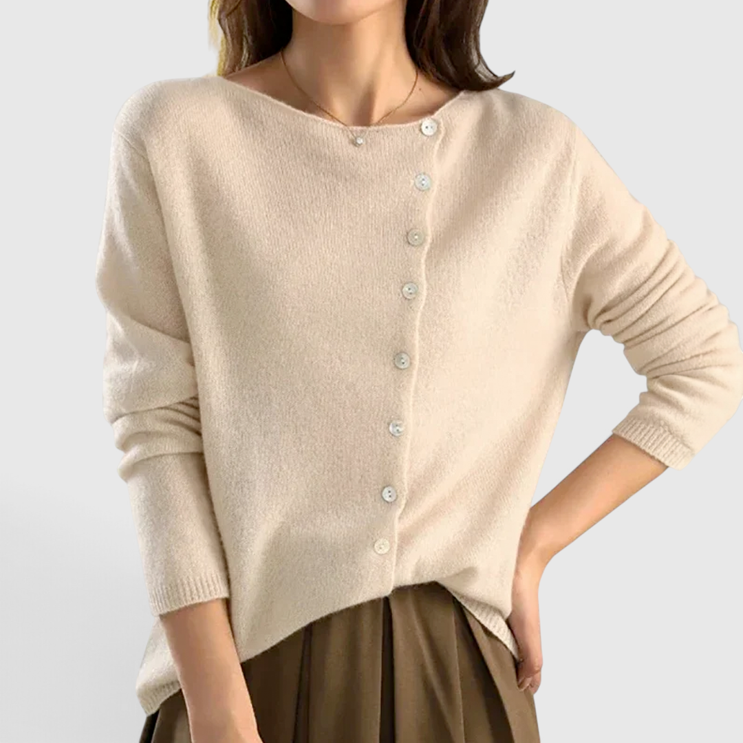 Elegant damecardigan i uld - Let lagdelingsstykke