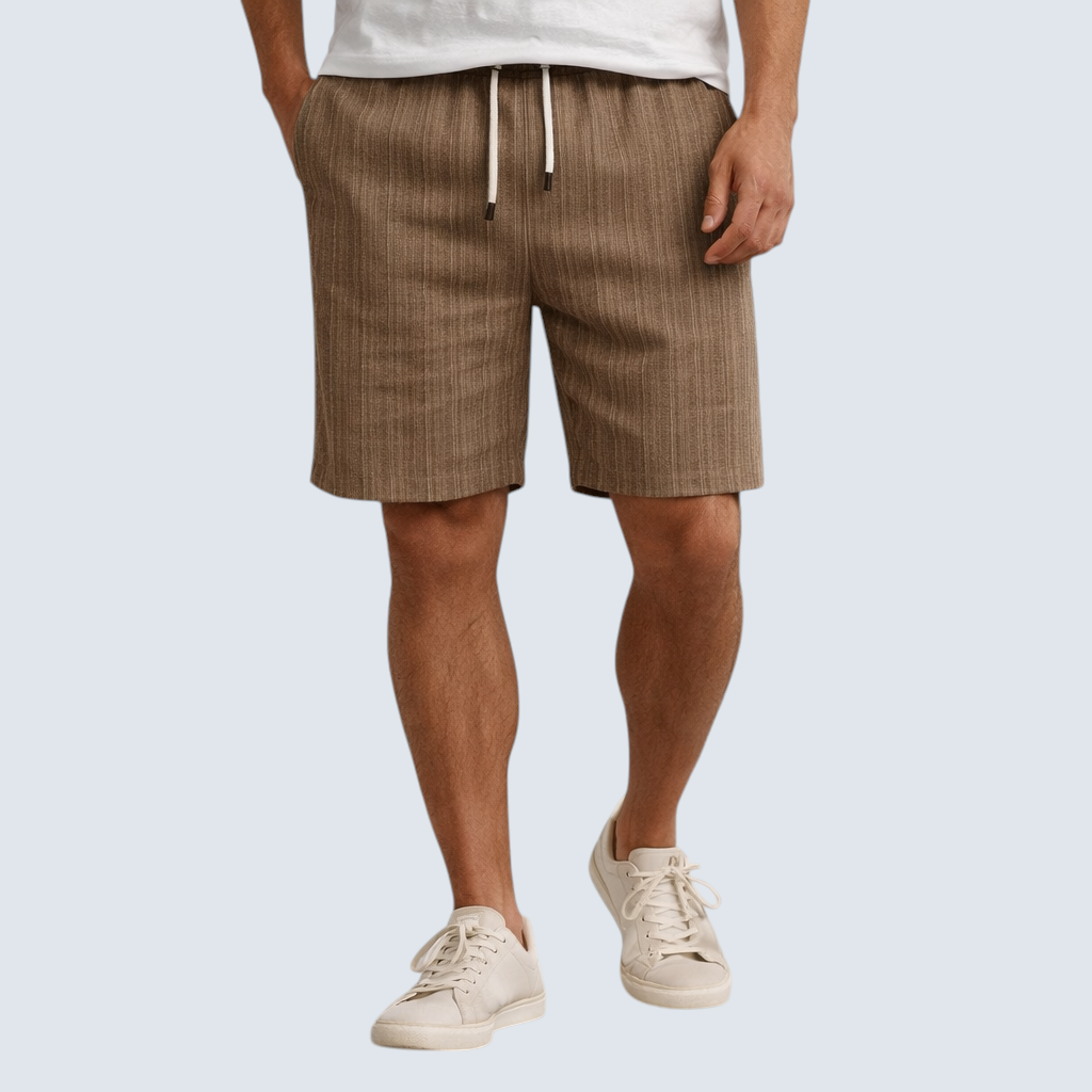 Korte Hør Herrebukser, Regular Fit, Åndbar, Sommer, Casual