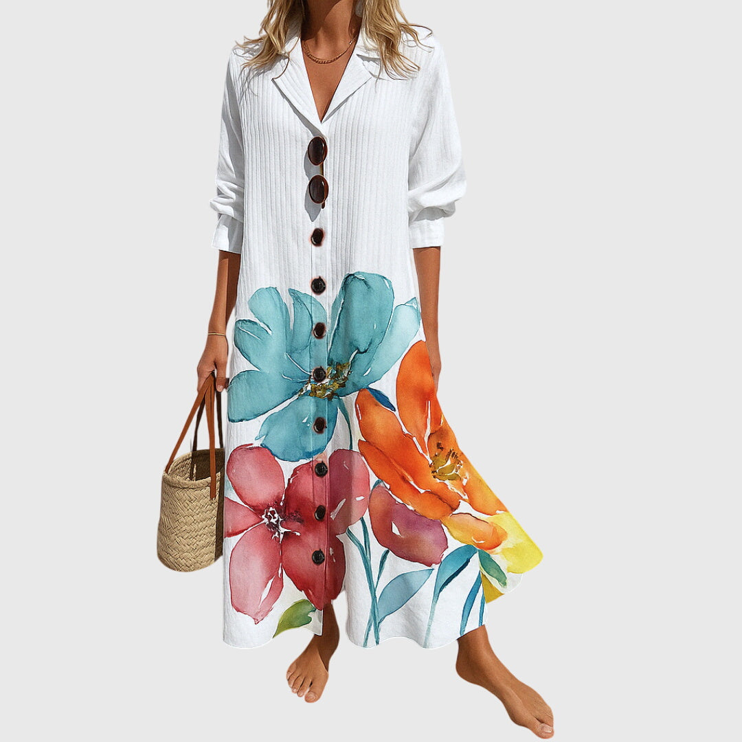 Women > Dresses : Women's Elegant Slimming Dress in White van DUUWE