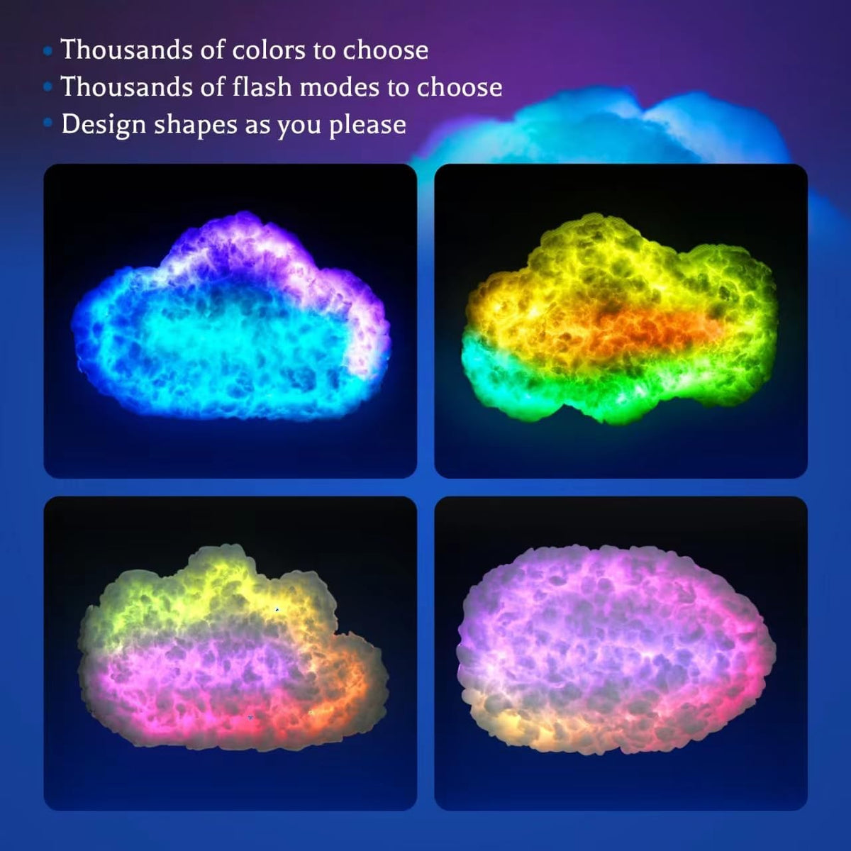 Dream Cloud Light – Musiksynkron RGB LED Lampe - - LED Cloud Light - {{ product_tags }