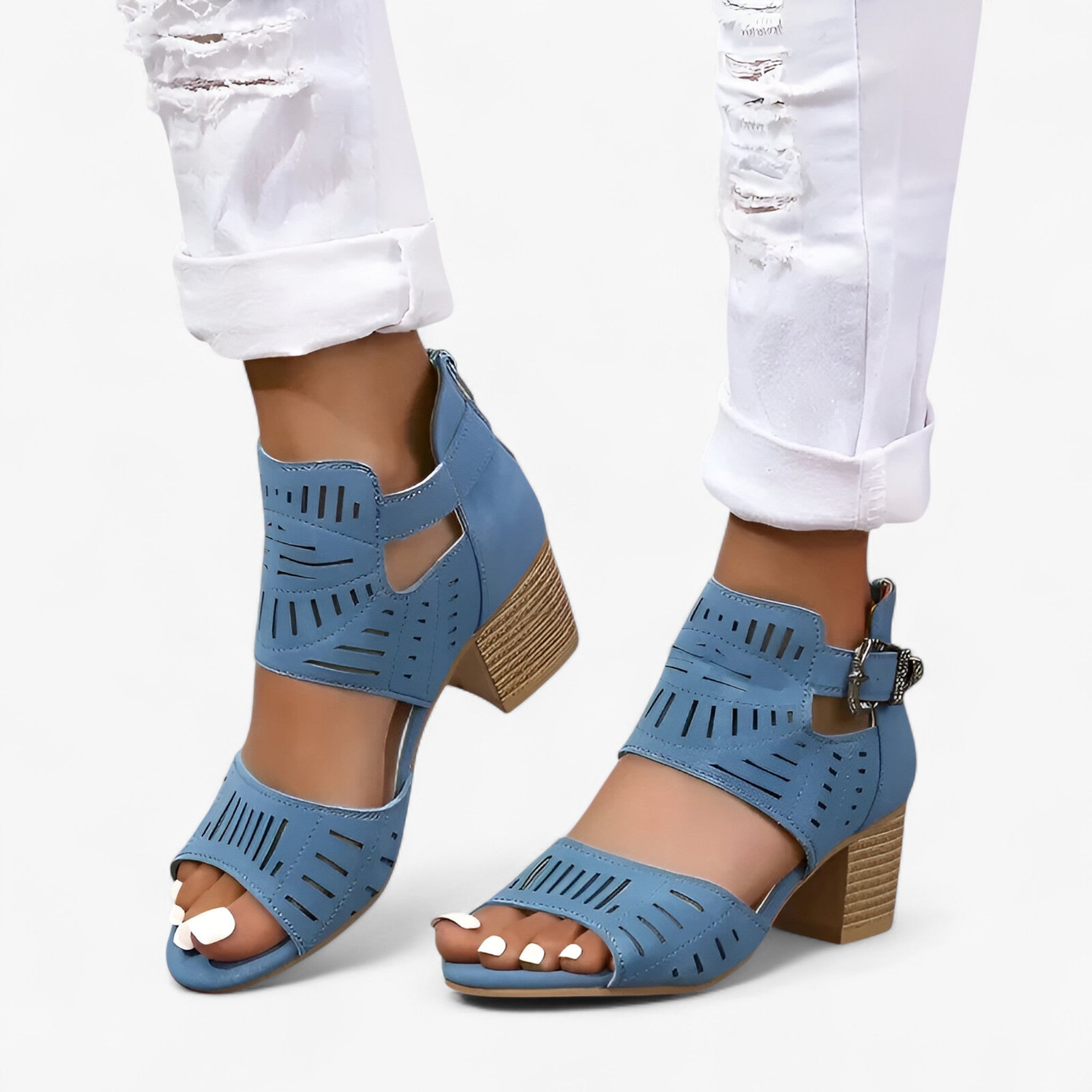 Sloane | Sandle i Velour - Elegant og Komfortabel Udseende - - women's fashion - {{ product_tags }