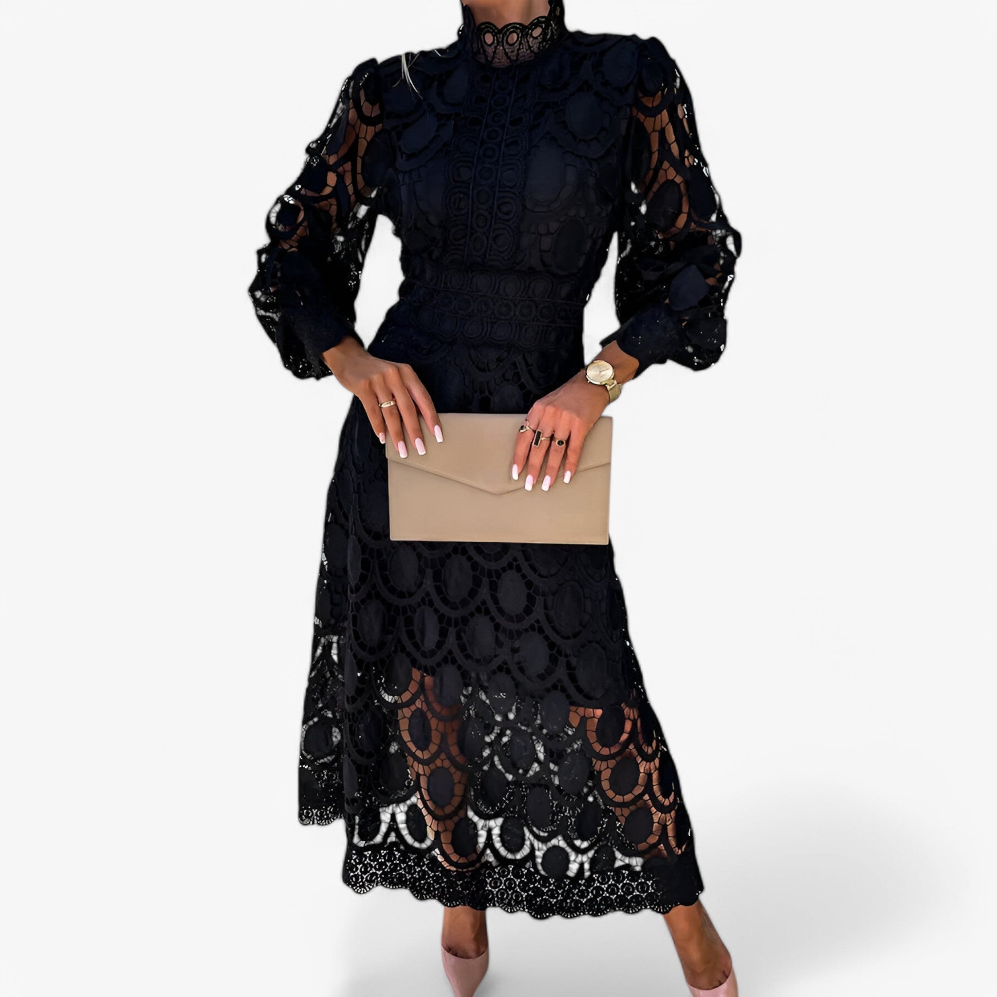 Lola | Elegant kjole - Sort - women's fashion - {{ product_tags }