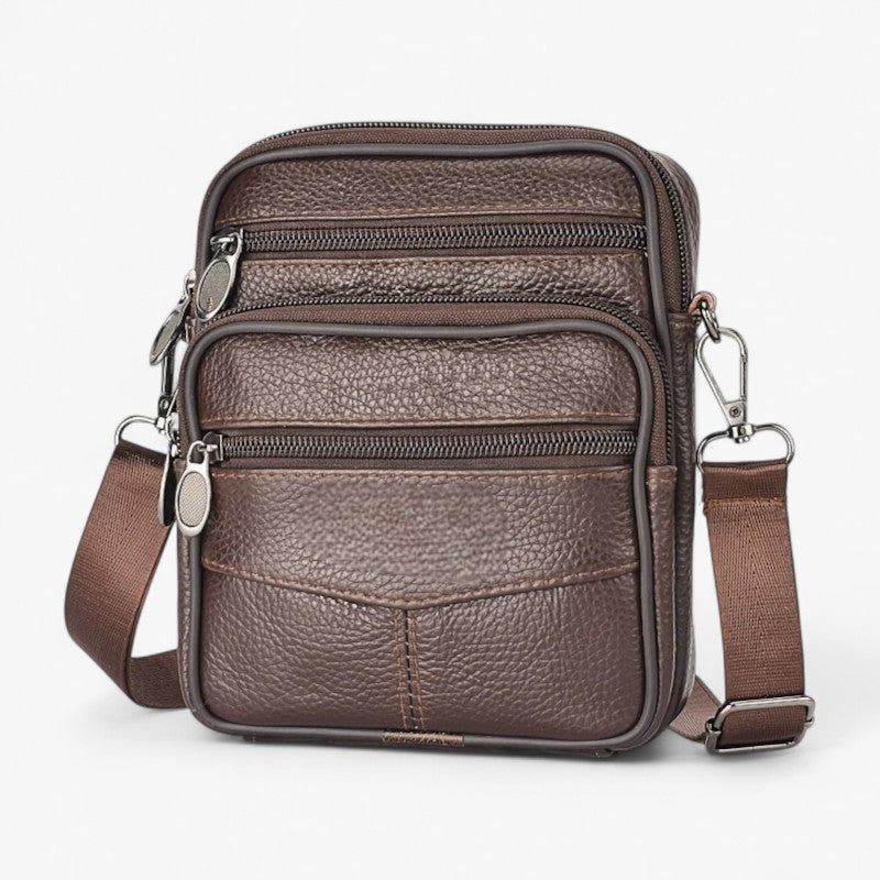 Herre ny læder crossbody taske - Lys brun - bags - {{ product_tags }
