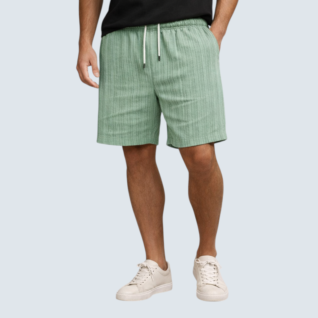 Korte Hør Herrebukser, Regular Fit, Åndbar, Sommer, Casual