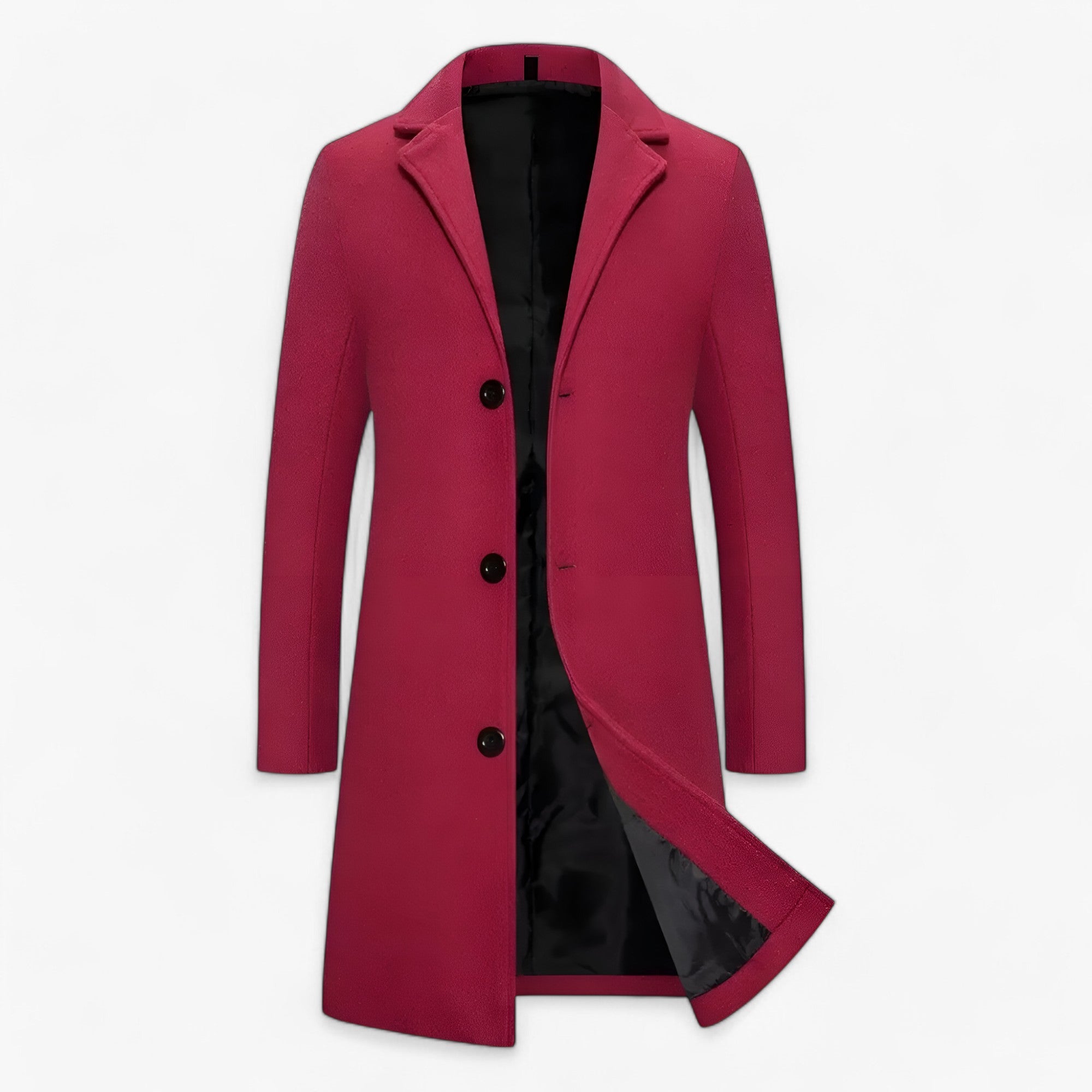 Kirk | Lang bomuldsjakke - Elegant og velegnet til business-casual herrer - Rød - men's fashion - {{ product_tags }