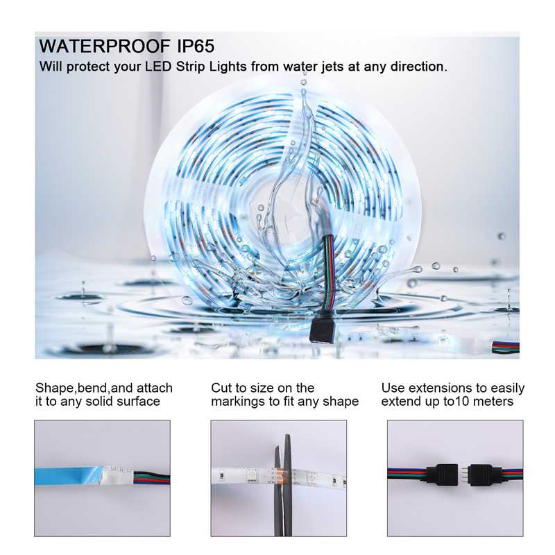 WiFi Smart RGB LED Strip Lys – 10m Vandtæt - - LED Strip Light - {{ product_tags }