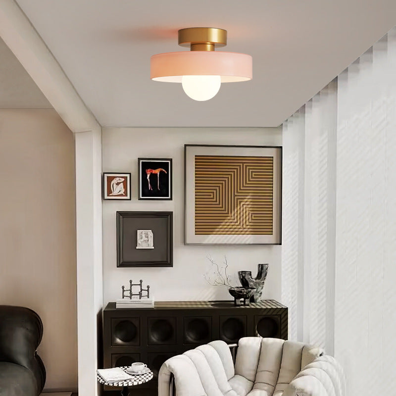 Bauhaus Loftlampe - Fransk-inspireret Messing Glas Geometrisk