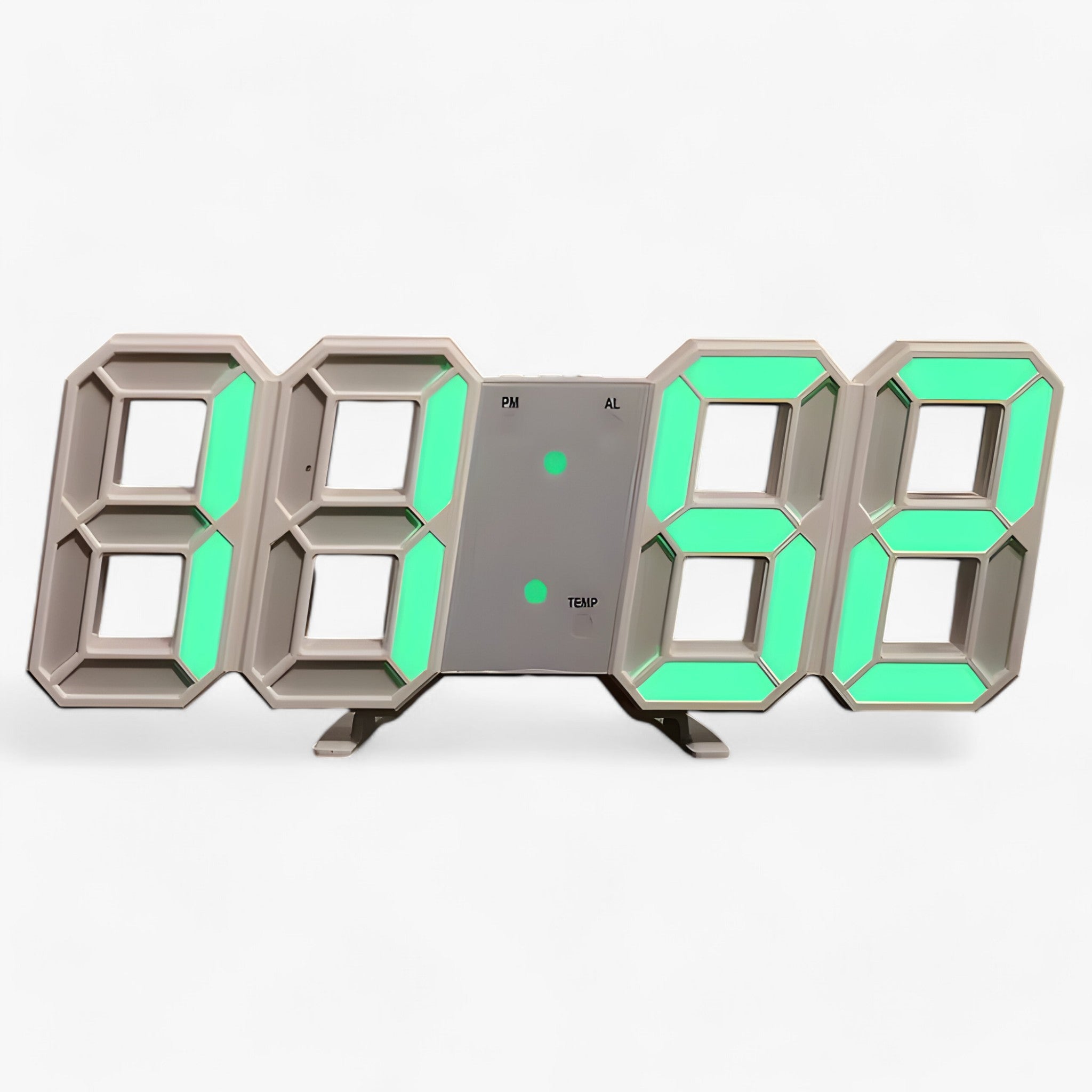 NordiClock | Vækkeur og digital ur - Multifunktionel elektronisk skærm - Hvid og grøn - NordiClock | Vækkeur og digital ur - Multifunktionel elektronisk skærm- €25 - {{ product_tags }