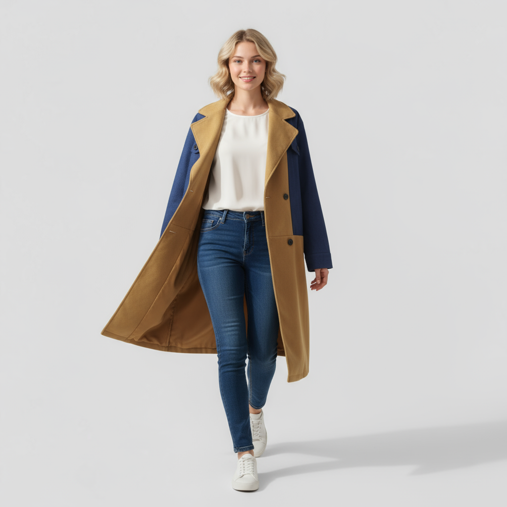Anette | Dame Elegant Lang Frakke - - Damefrakker og jakker - {{ product_tags }