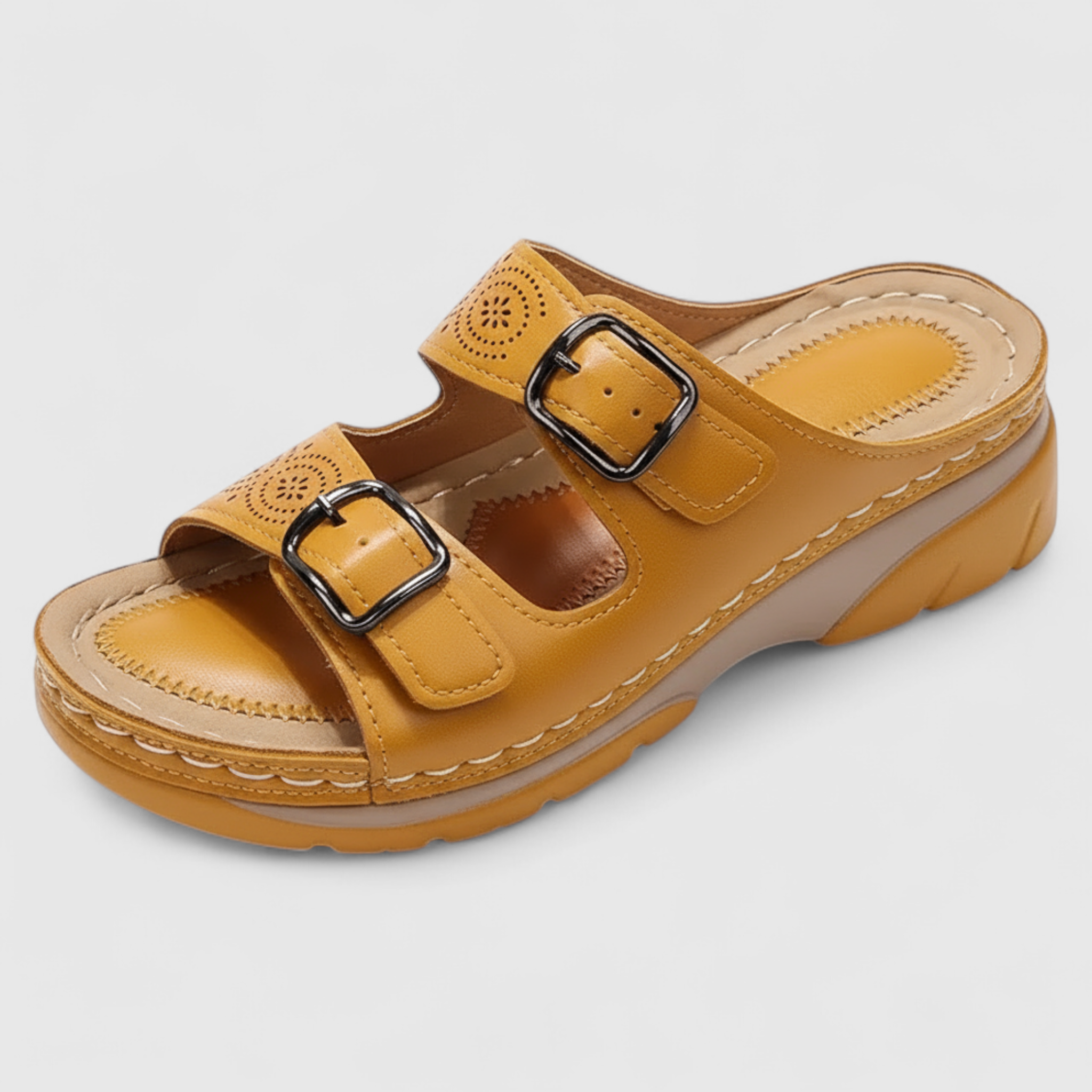 Onnelee | Damer Ortopædiske Sandaler med Spænder Sommerkomfort - Gul - Onnelee | Damer Ortopædiske Sandaler med Spænder Sommerkomfort - €25 - {{ product_tags }