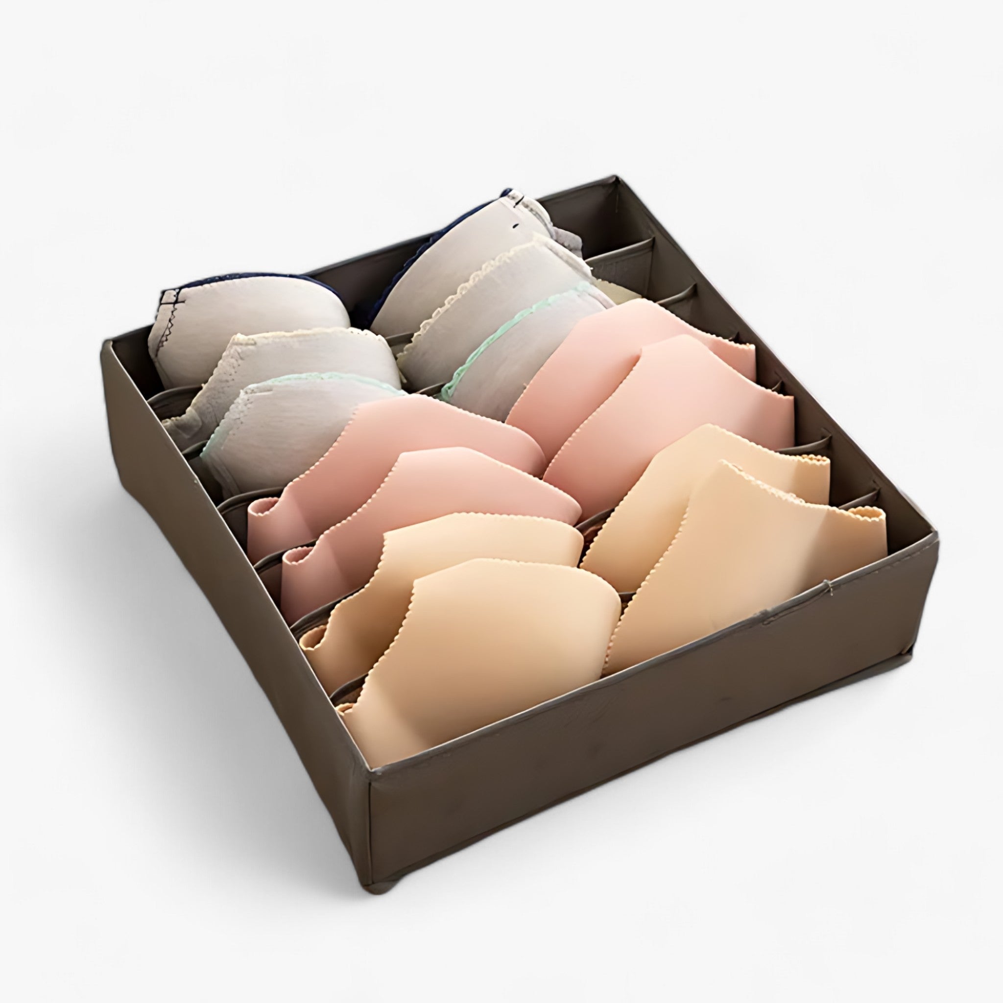 Undertøj Organizer | Foldbar Skuffeopdeler - Hold Sokker og BH'er Neat og Sorteret - Grå 7 Rum - Undertøj Organizer | Foldbar Skuffeopdeler - Hold Sokker og BH'er Neat og Sorteret - €25 - {{ product_tags }