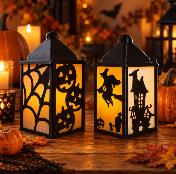 Halloween Lanterne Fyrfadsstage – Uhyggelig Glød-Dekoration - - Halloween Tealight Holder - {{ product_tags }