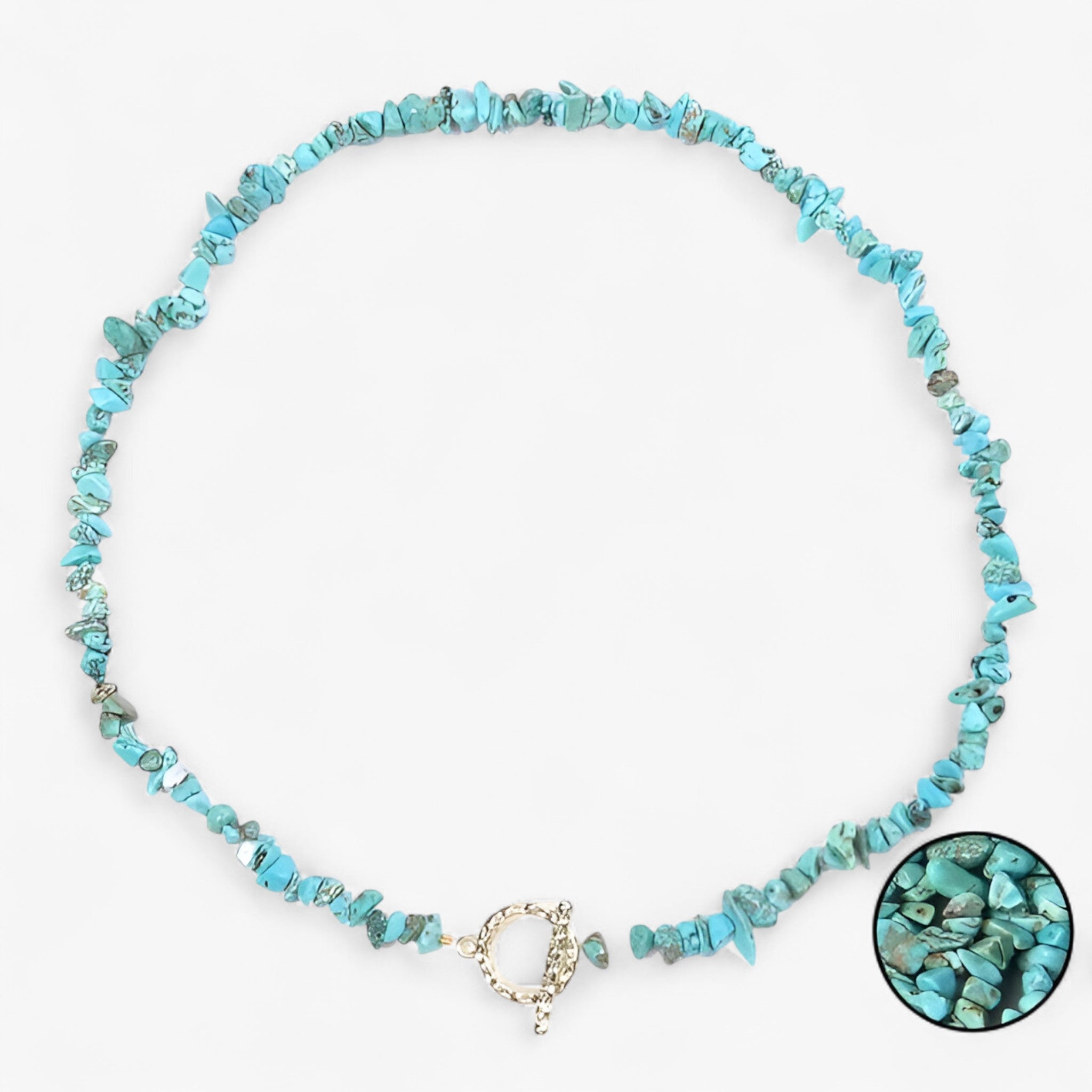Bohemisk halssmykke med semipræcieuse sten, naturlige sten og stenperler - Turkis - Bohemisk halssmykke med semipræcieuse sten, naturlige sten og stenperler - €25 - {{ product_tags }