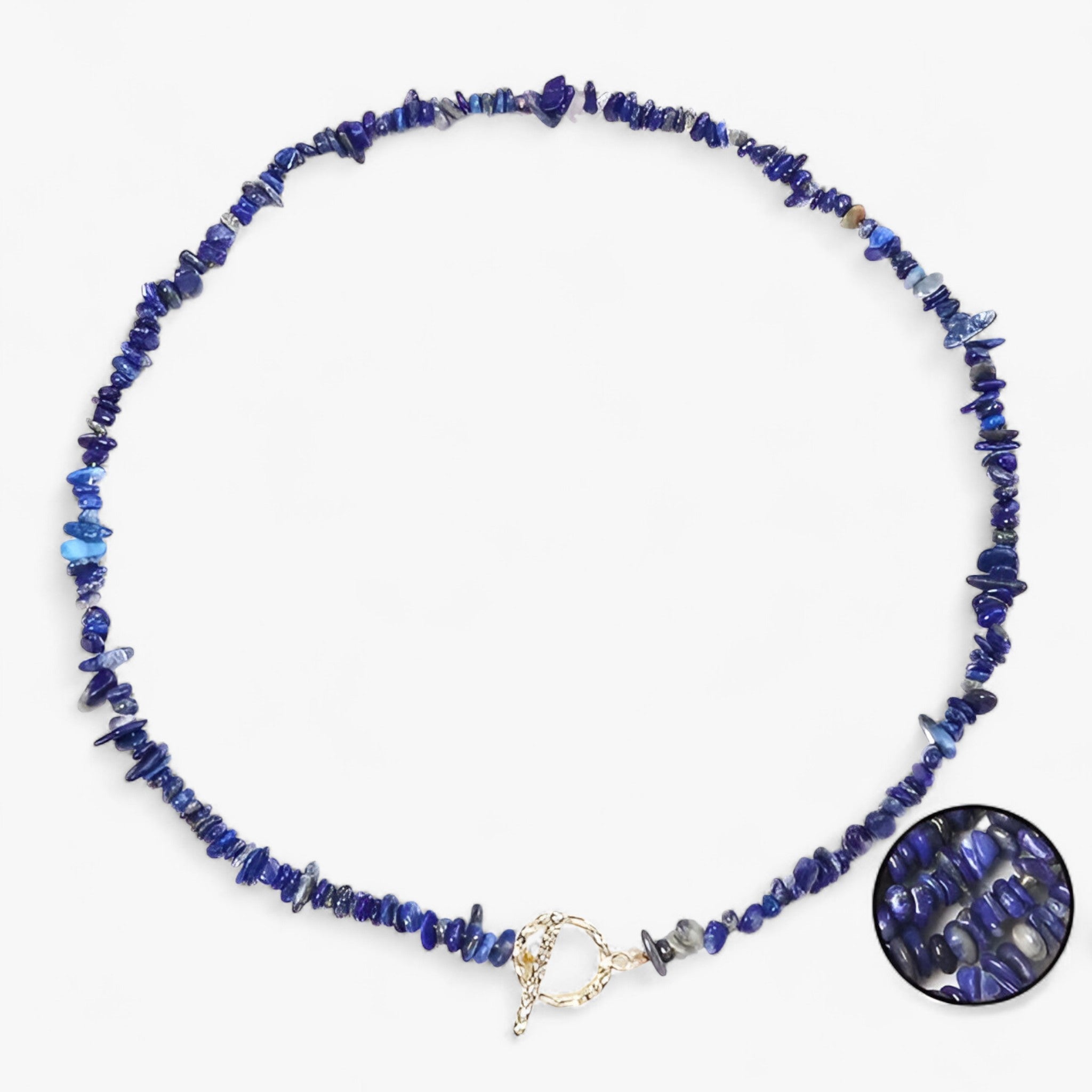 Bohemisk halssmykke med semipræcieuse sten, naturlige sten og stenperler - Lapislazuli - Bohemisk halssmykke med semipræcieuse sten, naturlige sten og stenperler - €25 - {{ product_tags }