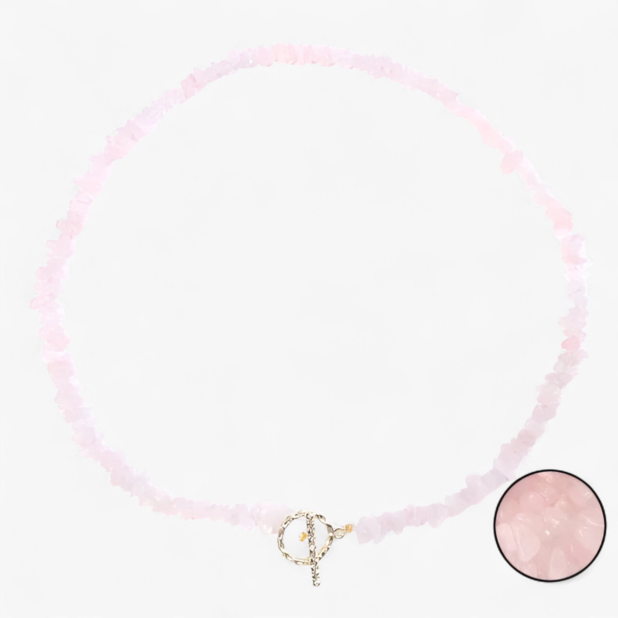 Bohemisk halssmykke med semipræcieuse sten, naturlige sten og stenperler - Rosekvarts - Bohemisk halssmykke med semipræcieuse sten, naturlige sten og stenperler - €25 - {{ product_tags }