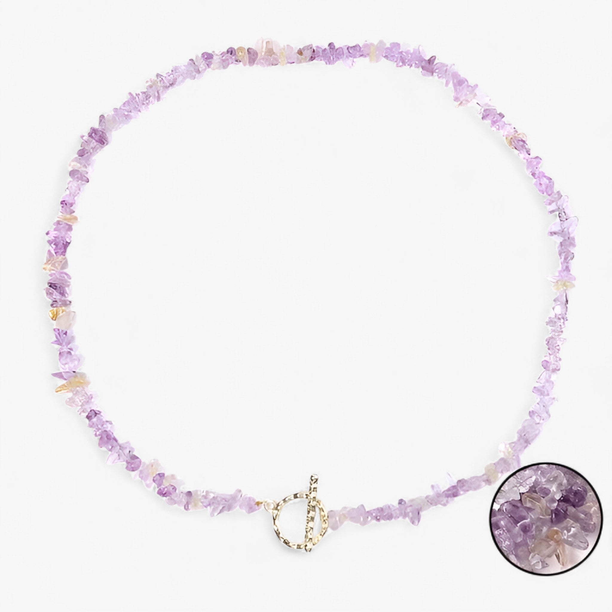 Bohemisk halssmykke med semipræcieuse sten, naturlige sten og stenperler - Ametrine - Bohemisk halssmykke med semipræcieuse sten, naturlige sten og stenperler - €25 - {{ product_tags }