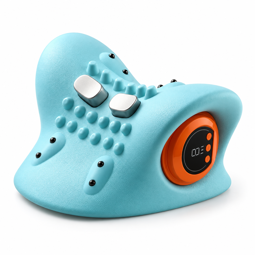 Elektrisk Nakkemassage med Varme og Vibration - - Gezondheid en persoonlijke verzorging > Persoonlijke verzorging > Massage en ontspanning > Massageapparaten > Massagekussens - {{ product_tags }