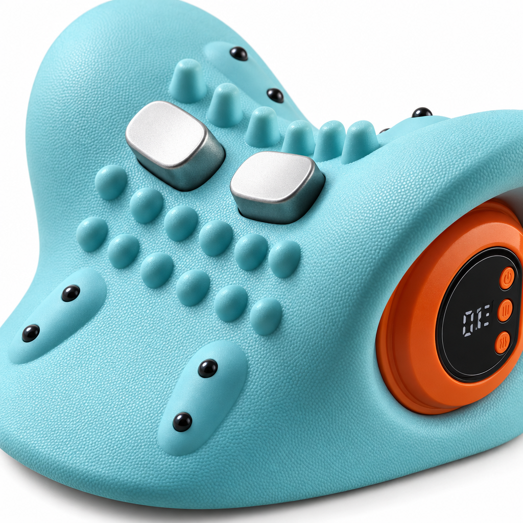 Elektrisk Nakkemassage med Varme og Vibration - - Gezondheid en persoonlijke verzorging > Persoonlijke verzorging > Massage en ontspanning > Massageapparaten > Massagekussens - {{ product_tags }