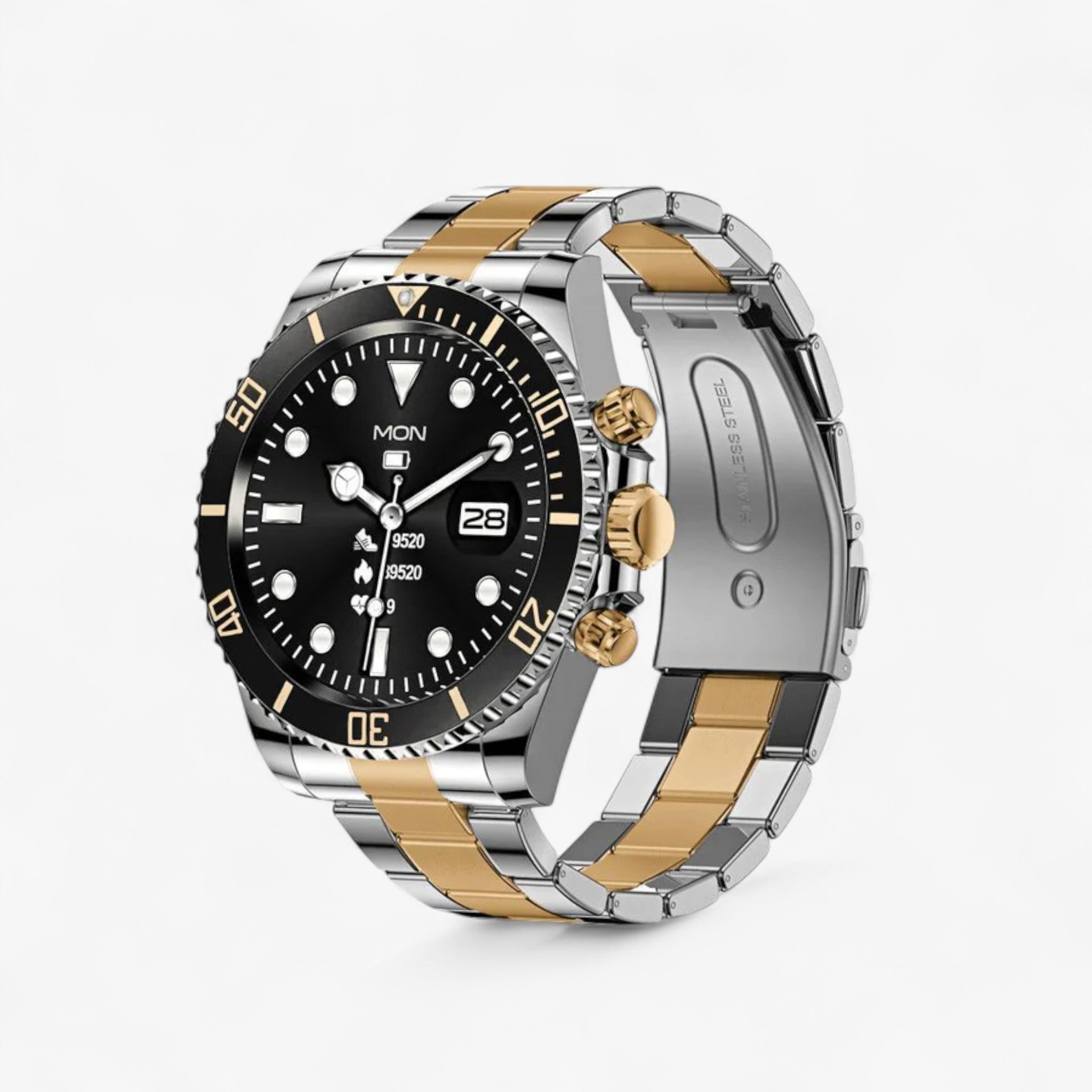 Hulk™ Smartwatch - Elegant med pulsmåler - Sort Guld - watches - {{ product_tags }