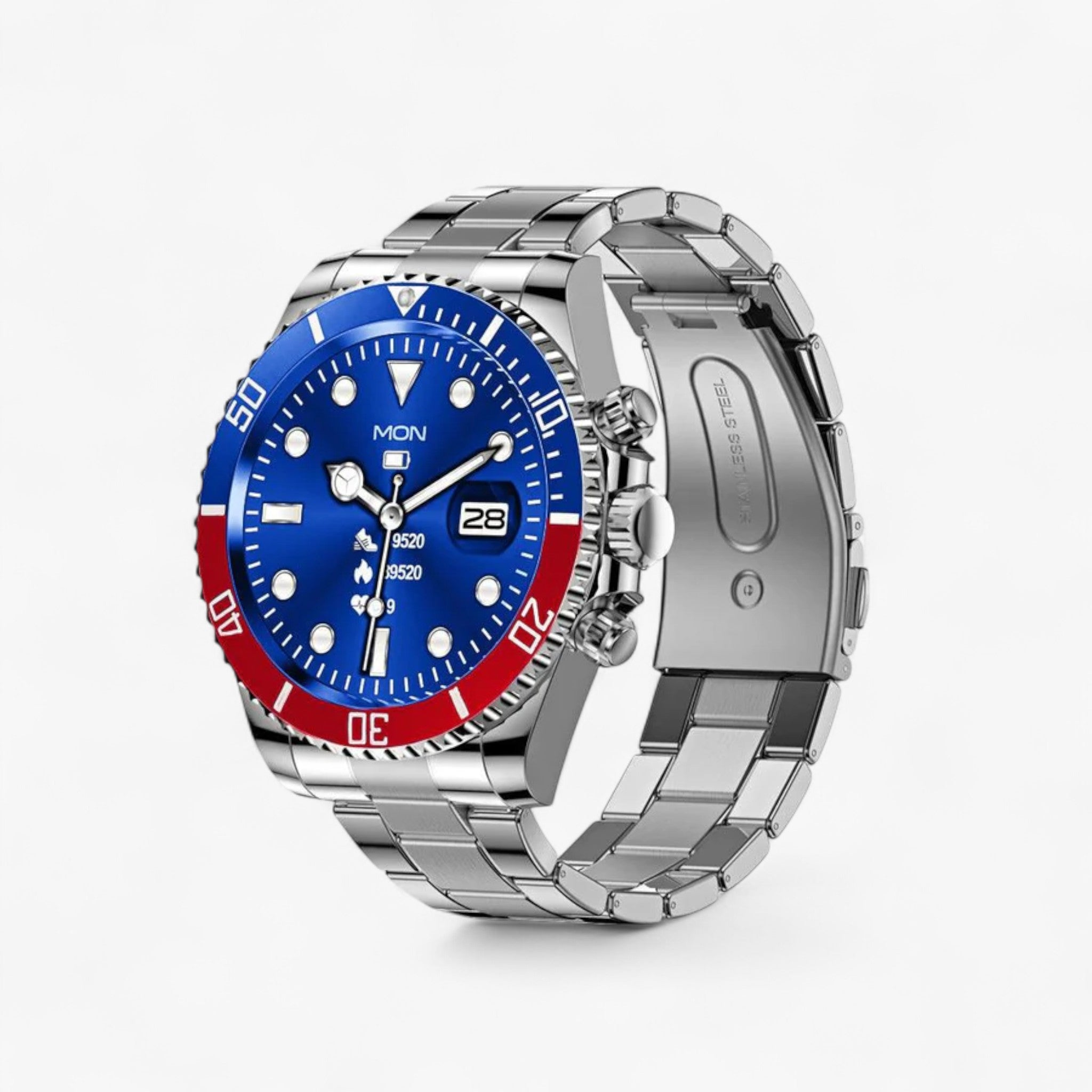 Hulk™ Smartwatch - Elegant med pulsmåler - Blå Rød - watches - {{ product_tags }