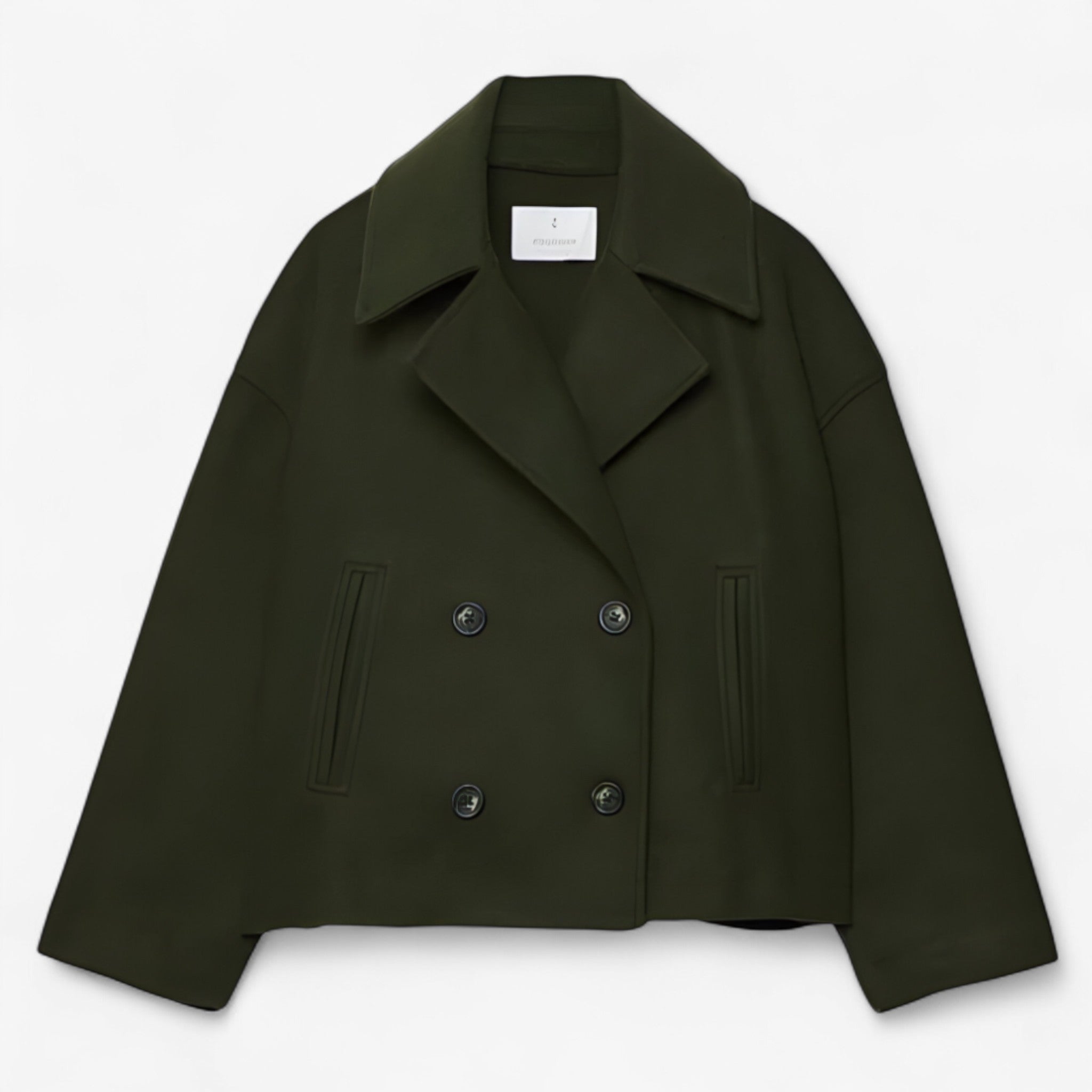 Estelle | Kort uldfrakke – Elegant varme - Grøn - women's fashion - {{ product_tags }