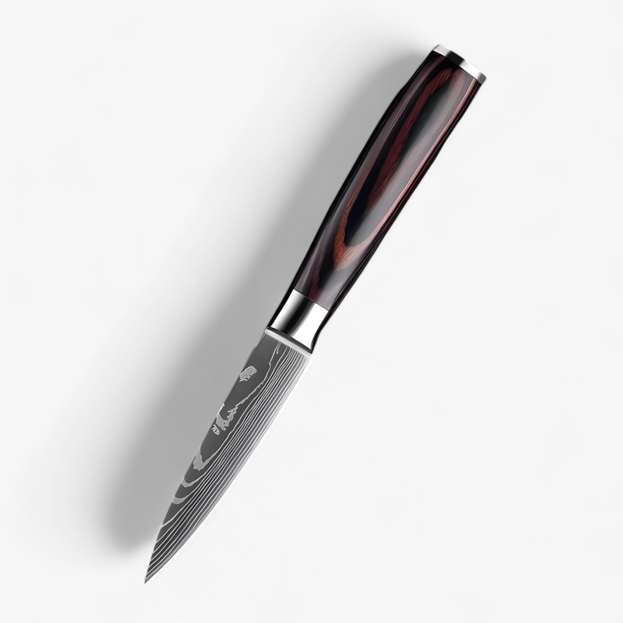 Calla - høj kvalitet japansk køkkenknivssæt med damaskusmønster - 3.5” SKÆLLEKNIV - Calla - høj kvalitet japansk køkkenknivssæt med damaskusmønster - €25 - {{ product_tags }