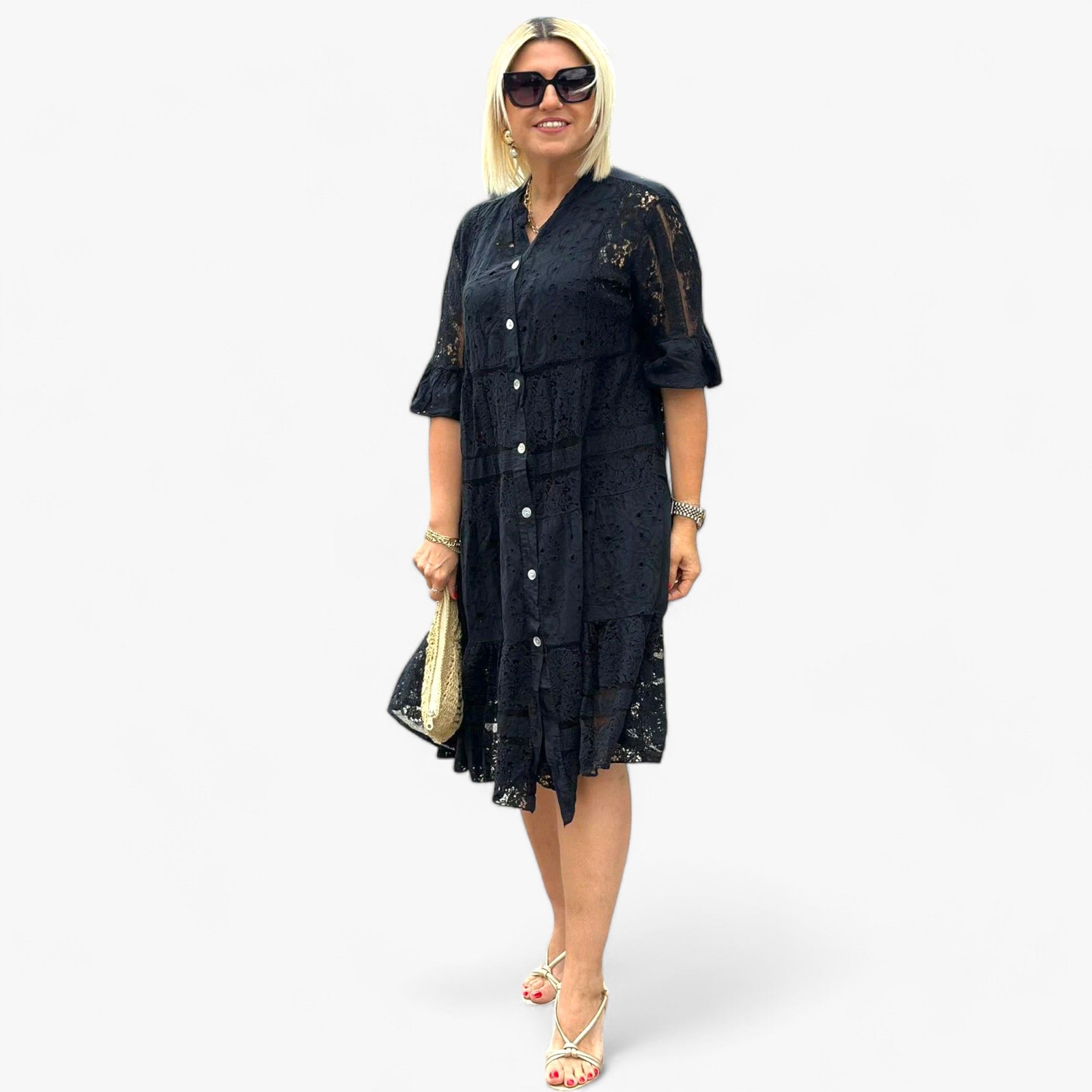 Adele | Spidskjole - Tidssvarende elegance med fine detaljer - Sort - women's fashion - {{ product_tags }