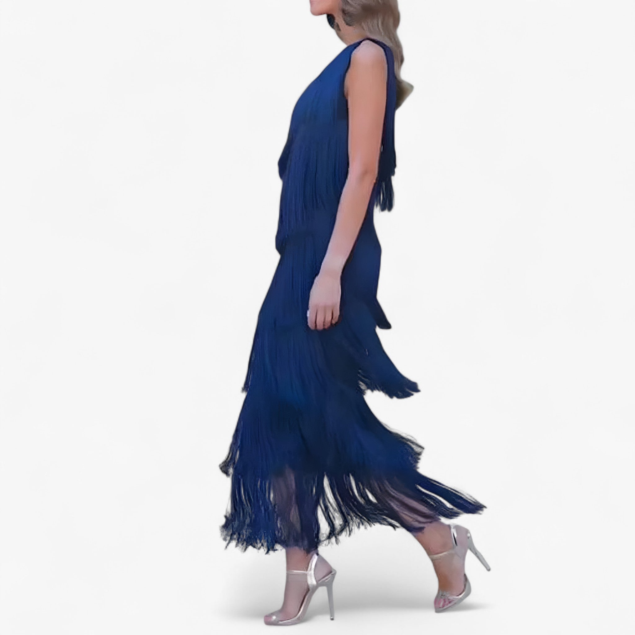 Liana | Elegant Kjole med Frynser – Bevægelse, der fanger ved hvert skridt - - women's fashion - {{ product_tags }