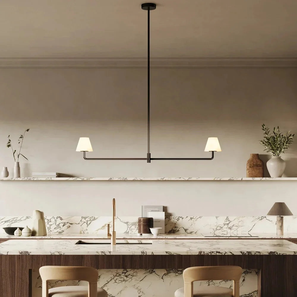 Alba Pendellampe i Alabast og Bronze - - Pendelleuchte - {{ product_tags }