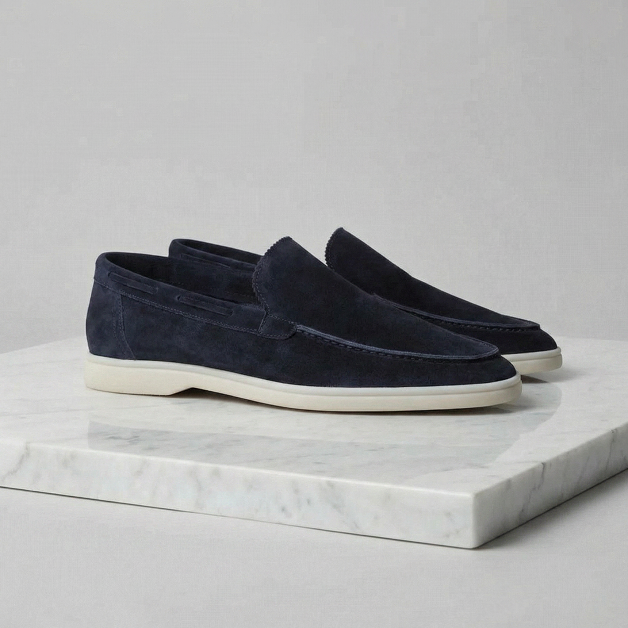 Elegante Herre Loafers i Ruskind - Klassisk & Alsidig Stil - Diepblauw - men loafers - {{ product_tags }