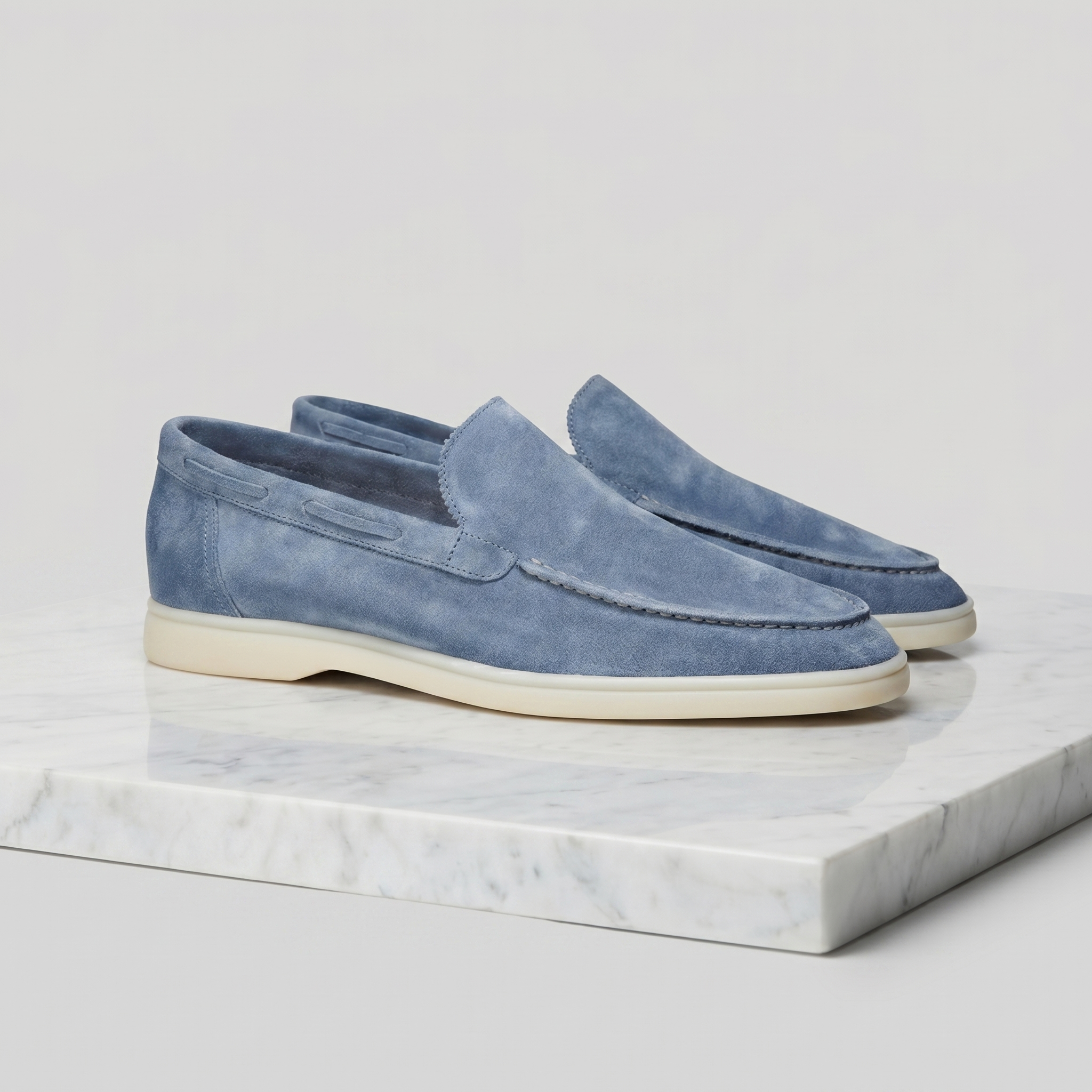 Elegante Herre Loafers i Ruskind - Klassisk & Alsidig Stil - Jachtblauw - men loafers - {{ product_tags }