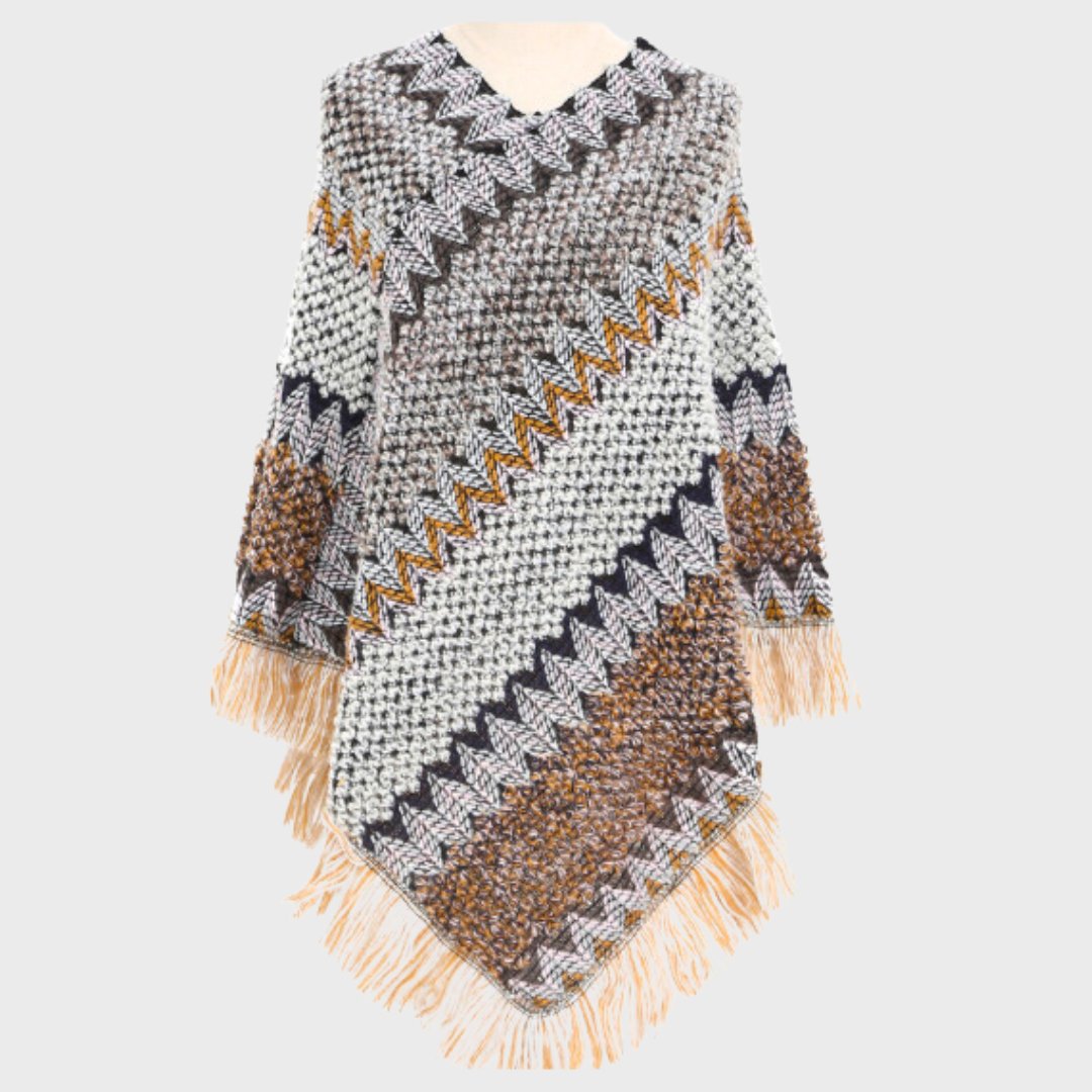 Louisa | Boho-inspireret poncho til kvinder - Beige - women's fashion - {{ product_tags }