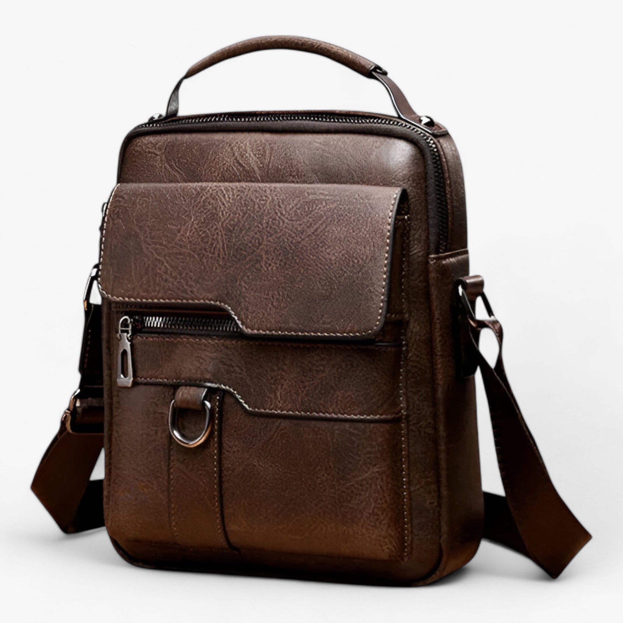 LuxeLeather™ Skuldertaske - Moderne og stilfuld - Donkerbruin - bags - {{ product_tags }