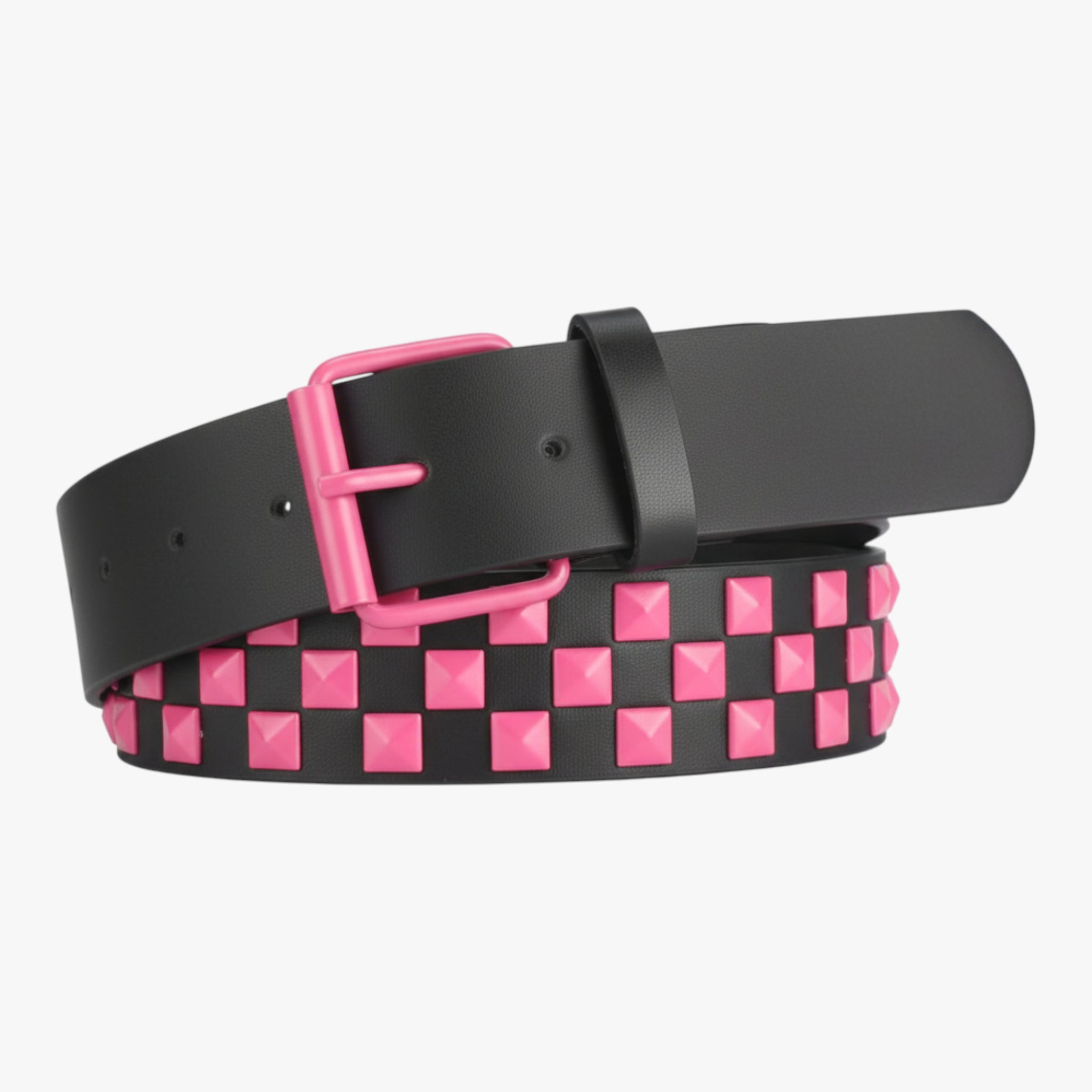 Blaire | Punk-bælte med nitter og strækbar pasform - Lyserød - Blaire | Punk-bælte med nitter og strækbar pasform - €25 - {{ product_tags }