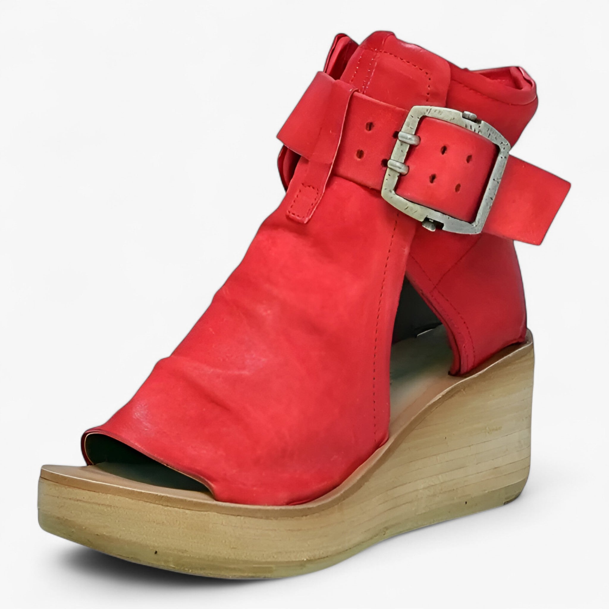 Fatima | | Retro gladiatorsandaler – En tidløs elegance - Rød - women's fashion - {{ product_tags }