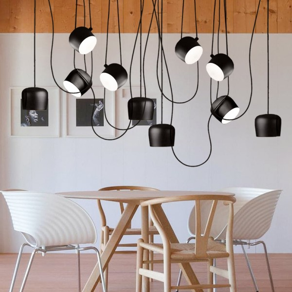 Vera | Hängende Loftlampe Moderne Elegant - Sort-Hvid Design med E27-Fassung, LED-kompatibel