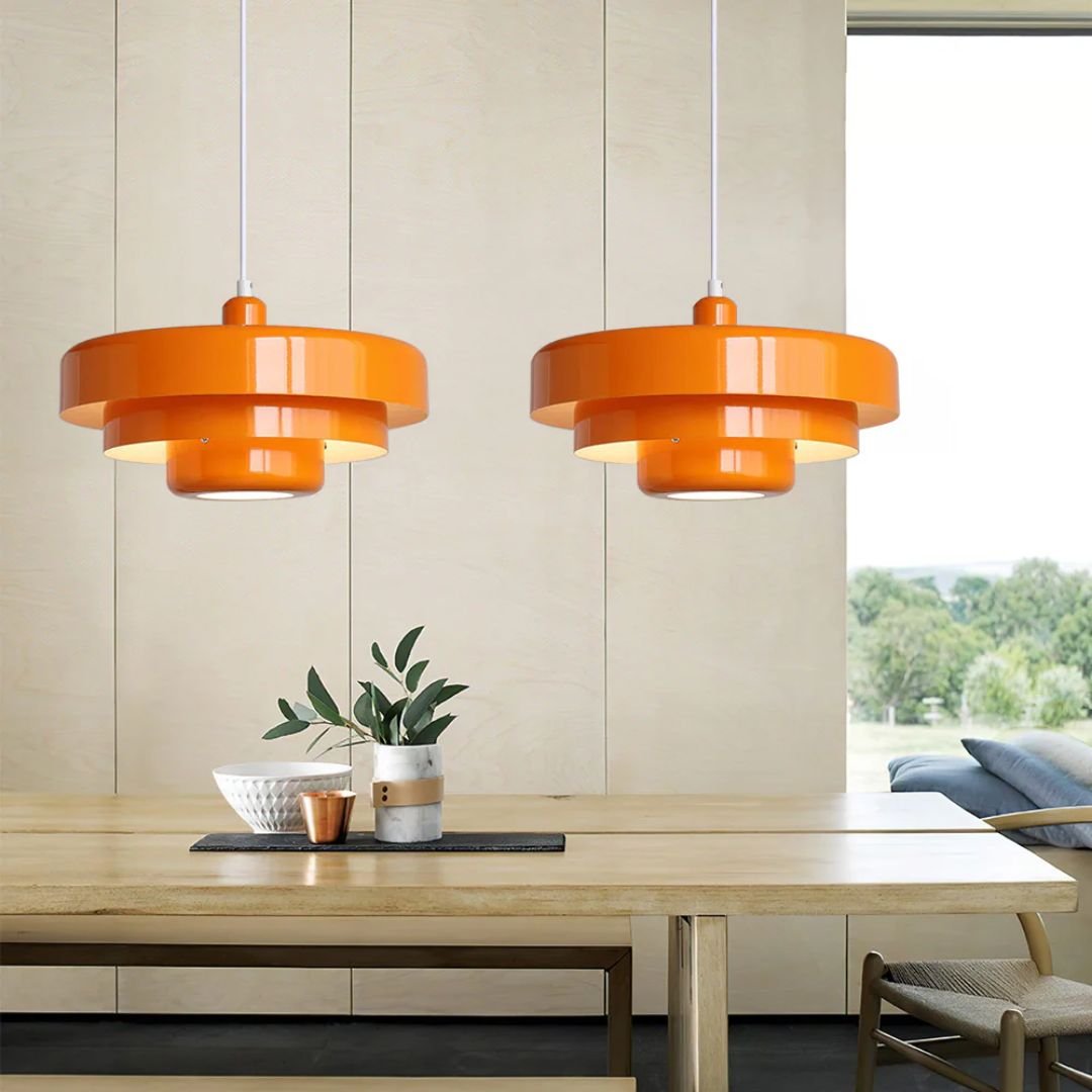 Moderne Arkitektonisk Lagdelt Pendellampe Koncentriske Ringe