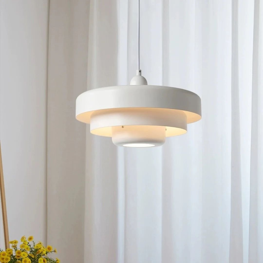 Moderne Arkitektonisk Lagdelt Pendellampe Koncentriske Ringe