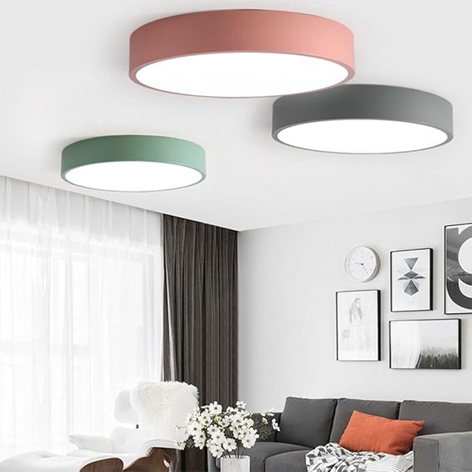 Moderne Rund LED Loftslampe Flad Disk